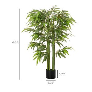 Albero di Bambù Artificiale Decorativo da 4,5 Piedi in Vaso per Arredamento Interno o Esterno - Product Image 3