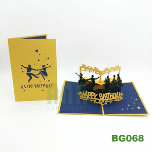 ANN HANDICRAFT BG068 Custom 4 Color Printed <b>Matte</b> <b>Varnishing</b> Rectangle Happy Birthday 3D Pop Paper Greeting Cards Souvenir - Product Image 4
