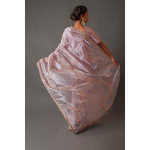 Sari de Boda Elegante con Bordado Multicapa y Lentejuelas - Product Image 1