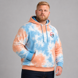 Vente en gros de sweats à capuche tie-dye personnalisés pour hommes, mélange de coton de qualité supérieure, doux et chaud, pull-over décontracté, streetwear urbain, sweat à capuche tie-dye tendance - Product Image 5