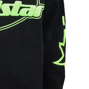 เสื้อฮู้ดดี้วินเทจทรงโอเวอร์ไซส์ลายกราฟิกหน้ายิ้ม พิมพ์นูน ผ้าคอตตอนหนานุ่ม สไตล์สตรีทแวร์ แบบสวมหัว OEM - Product Image 6