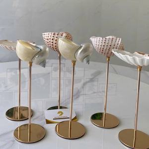 Hecho a mano 18-20cm de altura Seashell Martini Glass 8-10cm de diámetro 150-250ml Capacidad Artesanías naturales para fiesta Boda Bar - Product Image 2