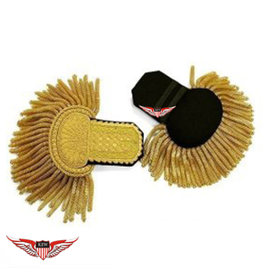 Magníficas Epaulettes KEW Vintage Ecológicas Personalizables con Hilo de Oro, Bordadas a Mano con Flecos y Adornos - Product Image 1