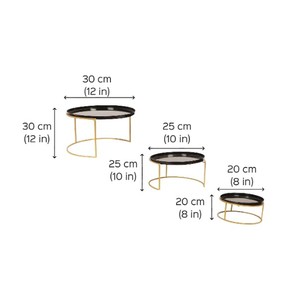 Premium 3 Tier Metal Display Stand – Round Serving <b>Trays</b> with Gold Frame for Buffet, Dessert & Catering - Product Image 3