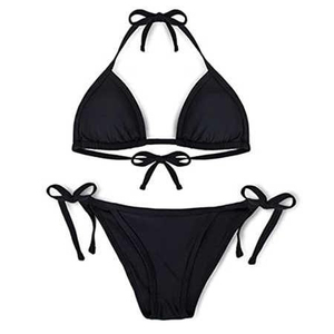 Nouvelle Tendance 2026 : Ensemble Bikini Femme Noir pour la Plage (sans cache-maillot) - Product Image 4