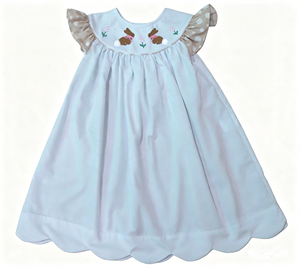 Robe pour filles en coton respirant avec nœuds français faits à la main, col chemise, tenue printemps-été pour filles - Product Image 5