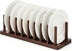 Escurridor de platos metálico con asas, estante de almacenamiento impermeable de un solo nivel para tazones y tazas, organizador de platos metálico para cocina - Product Image 4