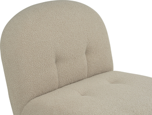 Sillón Moderno de Tela Suave en Color Beige Marrón con Patas de Madera de Caucho Nogal, Sillón de Estilo Mid-Century para Área de Lectura - Product Image 5