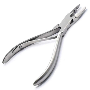 Pince de dépose d'extensions capillaires en acier inoxydable, 3 trous, pour micro-anneaux, ouverture de liens à la kératine, outil de salon professionnel - Product Image 1