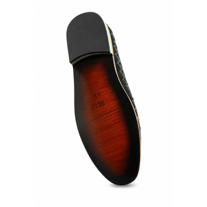 Mocassins en cuir véritable pour homme The Leather Studio, bout rond, à enfiler, respirants, en cuir de vachette, toutes saisons, semelle extérieure en caoutchouc - Product Image 3