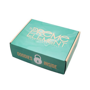 Caja de Cartón Corrugado para Envíos Postales de Cosméticos Color <span class=keywords><strong>Aguamarina</strong></span> Personalizada, Embalaje para Envíos de Productos de Belleza con Diseño de Logotipo - Product Image 4