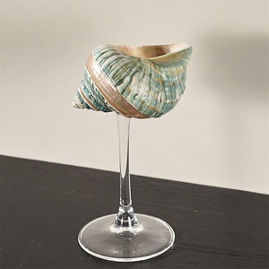 Vaso artesanal para bebidas con conchas marinas náuticas, vasos de alta calidad hechos con conchas marinas naturales. - Product Image 4