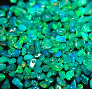 Ethiopian Green Opal Semiprecious Uncut Loose Beads Natural Irregular Shape Green Smoked Treatment 3-5mm Size Drilled Gemstone - Product Image 1