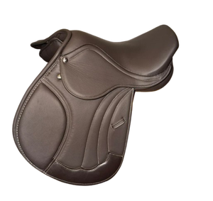 Selle de cheval en cuir anglais de qualité supérieure avec arceau en plastique pour le dressage et le saut d'obstacles, personnalisable, OEM, vente en gros - Product Image 1