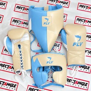 Ensemble de boxe Fly Sparring de qualité supérieure, personnalisé, rouge et beige, dernier modèle, super confortable, en cuir - Product Image 4