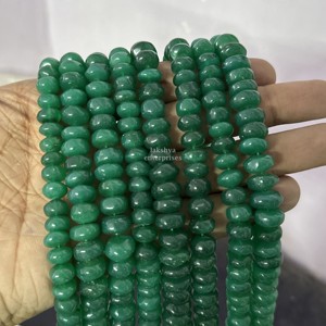 Grandes perles rondes lisses en onyx vert, brins de 16 pouces, 10 mm, 12 mm, perles en onyx vert naturel pour la fabrication de bijoux, vente en gros - Product Image 1