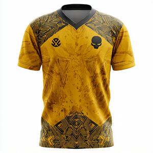 Camiseta de Fútbol Sublimada OEM de Manga Corta con Cuello en V, 100% Poliéster, Personalizable - Product Image 1