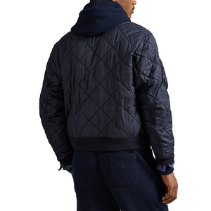 Premium Lightweight Quilted Jacquard Bomber <b>Jacket</b> Men Water Repellent OEM Custom Luxury Wind Resistant Athleisure Streetwear - Product Image 2