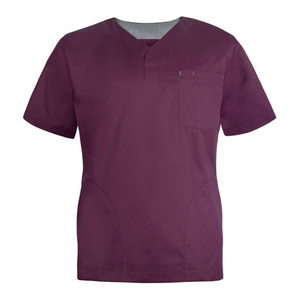 Premium Quality Unisex Doctor Nursing <b>Scrubs</b> Jersey Woven Medical Short Sleeve V-Neck Tops For Healthcare - Product Image 4