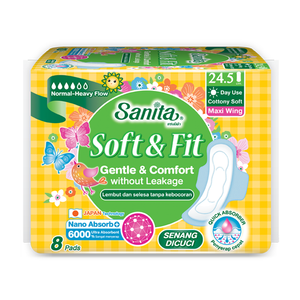 OEM/DOM Sanita Super Absorbente Maxi Wing 24,5 cm Servilleta sanitaria de algodón desechable 8 piezas Muestras gratis - Product Image 1