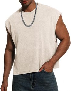 Débardeur de sport pour homme en coton, sans manches, pour la musculation, respirant, séchage rapide, écologique - Product Image 5
