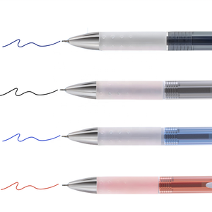 Yüksek kalite 0.5mm plastik jel klip basın kalem siyah kırmızı mavi dolma kalem nötr mürekkep ile öğrenciler ve sınavlar için - Product Image 5