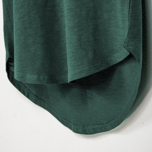 T-shirt court à col rond et manches courtes pour femme, coupe ample, couleur unie, décontracté, en polaire polyester/coton, séchage rapide, respirant, toutes saisons - Product Image 6