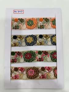 Encaje de algodón bordado de calidad premium hecho con hilos de algodón suaves y duraderos. - Product Image 2