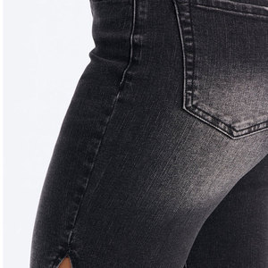 Shorts de mezclilla de verano de talle alto, pierna recta, estampados, sexys, elásticos, talla grande, con lavado arena, con botones y cremallera, de secado rápido para mujer - Product Image 6