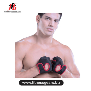 JUST FITNESS GEARS Gants de sport et de fitness en cuir PU, demi-doigts, avec sangle de poignet réglable, légers, pour musculation et cyclisme - Product Image 5