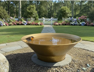 Antique Copper Laser Cut Design <b>Bird</b> Bath With Metal <b>Stand</b> Handcrafted for Garden Balcony Decorative Outdoor Use - Product Image 2