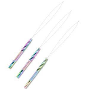 Herramienta profesional de acero inoxidable para extensiones de cabello con mango de color personalizado, herramienta de belleza para salón, fabricante OEM, marca privada. - Product Image 3
