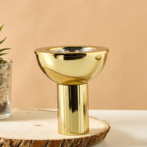 Brass Incense Burner with Wood Base Aromatherapy <b>Diffuser</b> Decorative Metal Holder for Bakhoor and Fragrance All-Season Use - Product Image 3