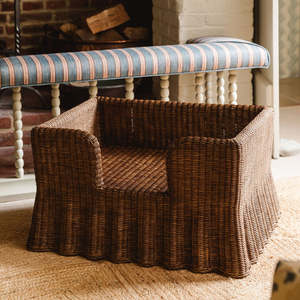 Lit pour animaux de compagnie en rotin brun, prix de gros, canapé-lit pour chien de luxe tissé à la main, panier, mobilier, fabricant durable, fournisseur direct - Product Image 1