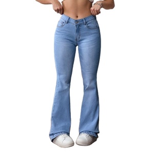 Jean en denim noir taille haute coupe bootcut ajusté pour femme grande taille, style rétro tendance streetwear, respirant et écologique, tailles 26-40 - Product Image 1
