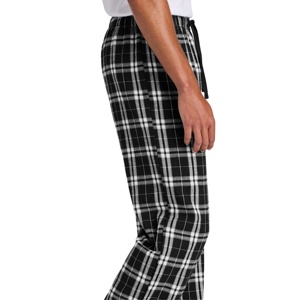Pantalones de Franela Cálidos para Hombre, Diseño a Cuadros Búfalo en Blanco y Negro, Pantalones de Dormir Clásicos con Corte Holgado, Ideales para el Invierno - Product Image 5