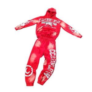 Sweat à capuche surdimensionné en tissu French Terry 420 500 g/m² de haute qualité, logo Y2K personnalisé, impression DTG 3D, pour homme, effet vieilli - Product Image 1