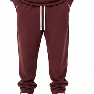 Ensemble de survêtement moderne à capuche, coupe décontractée, collection pour tous les jours, en coton urbain avec imprimé en relief, coupe ample décontractée, manches longues - Product Image 5