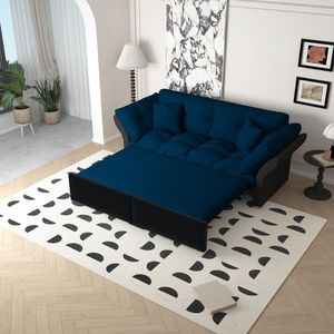 Divano Letto Convertibile Queen Size 190 cm 3-in-1 con Design Trapuntato, 2 Morbidi Cuscini in Velluto, Divano Letto Multifunzionale - Product Image 2