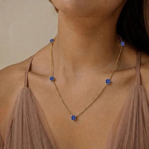 Collar de Oro con Zafiro Azul Premium, Cadena Delicada con Gema de Zafiro, Joyería de Collar con Piedra de Nacimiento de Septiembre para Mujer - Product Image 5