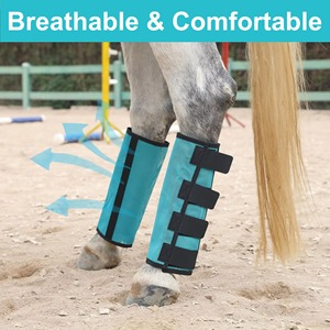 Botas Ajustables y Personalizables para Caballos, Transpirables, de Malla Resistente, Cómodas, Protección para las Patas Equinas - Product Image 2