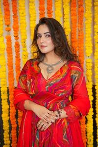 ชุดเดรสสีแดงสวยงามสำหรับงานปาร์ตี้ ทำจากผ้าชีฟองพิมพ์ลาย ทรงพอดีตัว ผลิตจากผ้าและเส้นด้ายคุณภาพสูง - Product Image 2