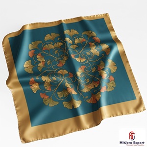 Écharpe carrée légère de qualité supérieure, impression numérique personnalisée, accessoires en tissu élégants, approvisionnement en gros, fabricant OEM ODM, fournisseur - Product Image 5