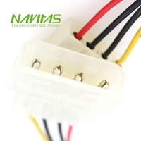 Connecteur d'alimentation robuste à 4 broches, isolé en PVC, classe IP20, mâle-femelle, compatible Molex, 12V/5V/24V, câblage OEM