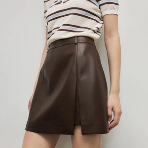 Jupe moulante en cuir véritable de luxe sur mesure pour femmes, vêtements de mode haut de gamme, service OEM ODM, échantillons disponibles en gros - Product Image 3