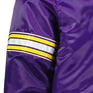 Veste en satin brodée tendance pour homme, style universitaire, couleur unie, décontractée, imperméable, style streetwear, service OEM - Product Image 4