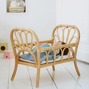 Juguetes de cuna para niños, camas de madera para muñecas, opción popular, cunas de mimbre para muñecas, mini cunas de juguete. - Product Image 2