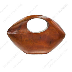 กระเป๋าคลัทช์ไม้แกะสลักสุดหรู พร้อมหูจับทรงกลม ดีไซน์เนอร์สำหรับงานเลี้ยงตอนเย็น งานแต่งงาน กระเป๋าทรงแข็ง - Product Image 4