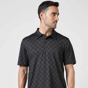 Polo de Golf Personalizado de Fábrica para Hombre, Antibacteriano, de Secado Rápido, Corte Ajustado, Poliéster y Elastano, Impresión OEM - Product Image 6