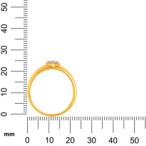 Anillo de Diamantes Geométrico para Hombre, Anillo de Oro de Dos Tonos con una Piedra Central Cuadrada, Halo de Diamantes Completo, Banda de Diamantes en Canal - Product Image 6